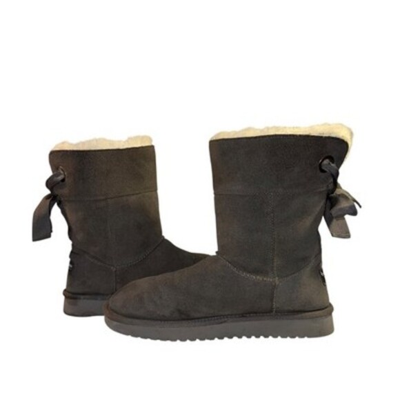 Koolaburra Shoes - Koolaburra by Ugg Women's Sz 8 Gray Grey Suede Boots Lined Comfort